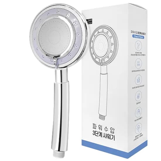 3단계 파워 수압상승 샤워기 (샤워기헤드)