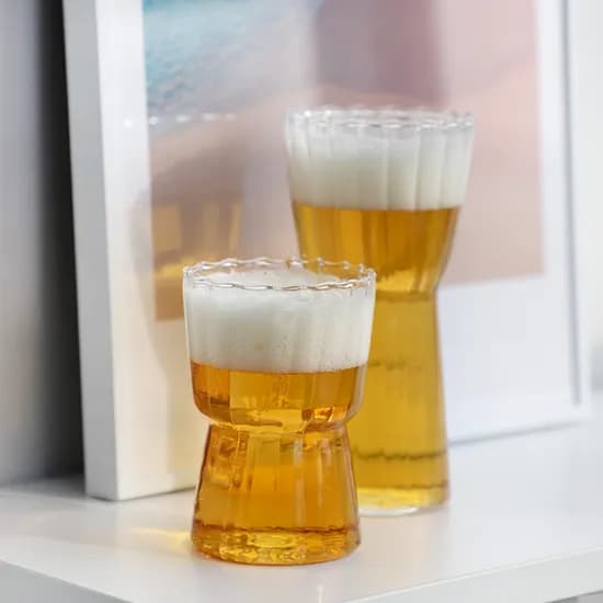 이누 스트라이프 내열유리컵 350ml