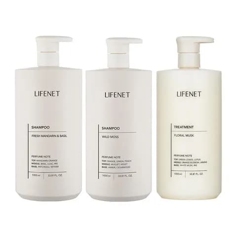 온가족 헤어케어 세트 (샴푸1L 2개+트리트먼트1L 1개) 27,900원