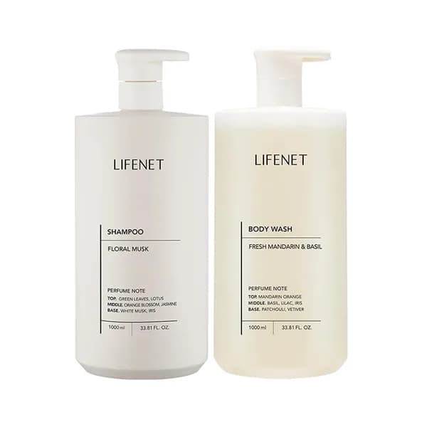 1+1 퍼퓸 샤워 세트 (샴푸 1L+바디워시 1L)