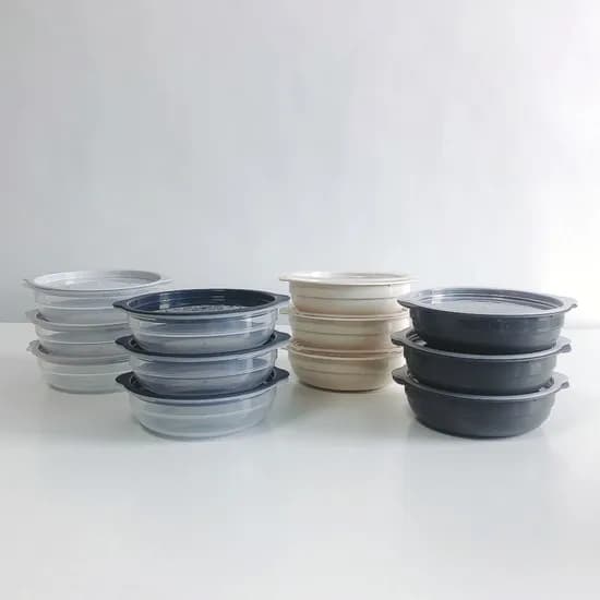디아르 안심 원형 용기 반찬통 소분 냉동밥보관 전자레인지 용기 450ml 8SET