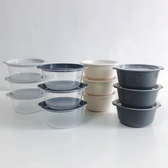 디아르 안심 원형 용기 반찬통 소분 냉동밥보관 전자레인지 용기 650ml 8SET