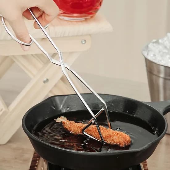 주방 캠핑 다용도 올 스텐 삼각 집게 고기 요리
