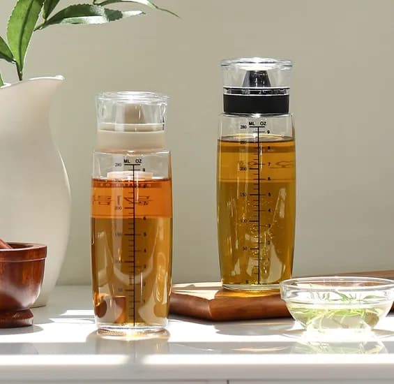 시노글라스 유리오일병 새지않는 기름병 간장통 300ml 3개세트