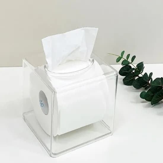 투명한 아크릴 두루마리 롤휴지 케이스