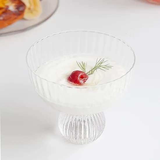 니코트 플리츠 칵테일잔 유리컵 250ml