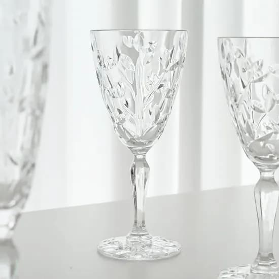 RCR 고급 크리스탈 리프 고블렛 샴페인 와인잔 280ml