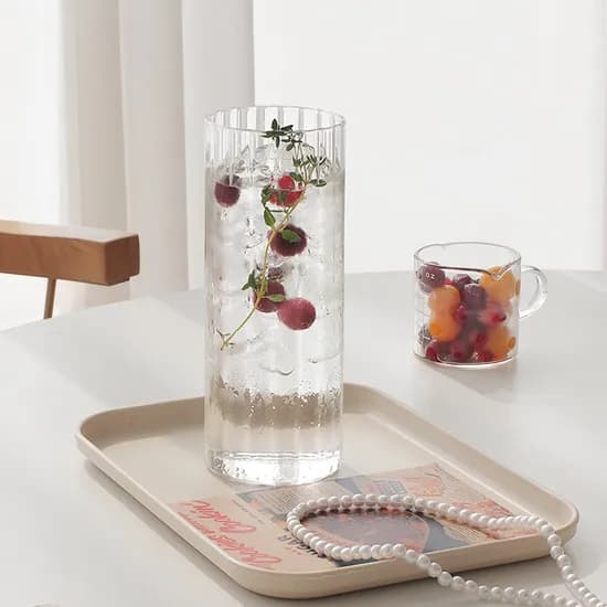 아코디언 내열 글라스 플리츠 유리컵 455ml / 홈카페 물컵 하이볼잔 맥주잔
