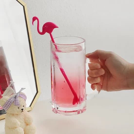 빈티지 무드 비어 글라스 맥주잔 450ml 2P세트 / 홈카페 유리컵 하이볼잔