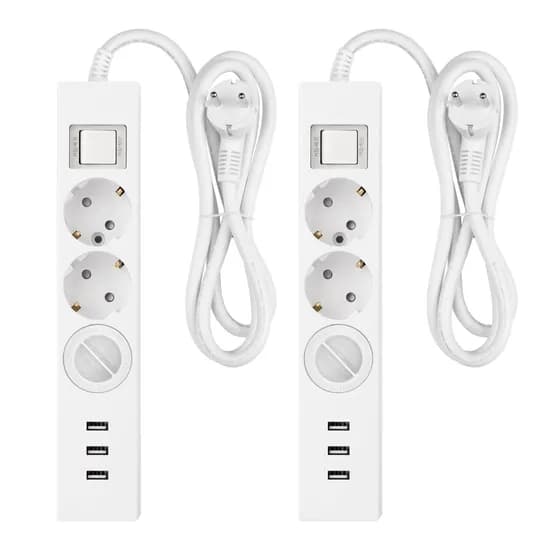 국산 USB 3포트 과부하 3구 멀티탭 (5V,3A 충전기) 1.5m/3m/5m