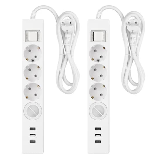 국산 USB 3포트 과부하 4구 멀티탭 (5V,3A 충전기) 1.5m/3m/5m