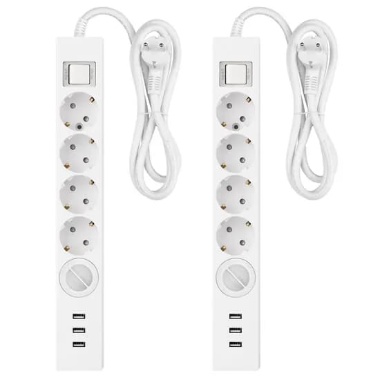 국산 USB 3포트 과부하 5구 멀티탭 (5V,3A 충전기) 1.5m/3m/5m