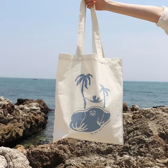 dark cat cotton bag 다크캣 에코백
