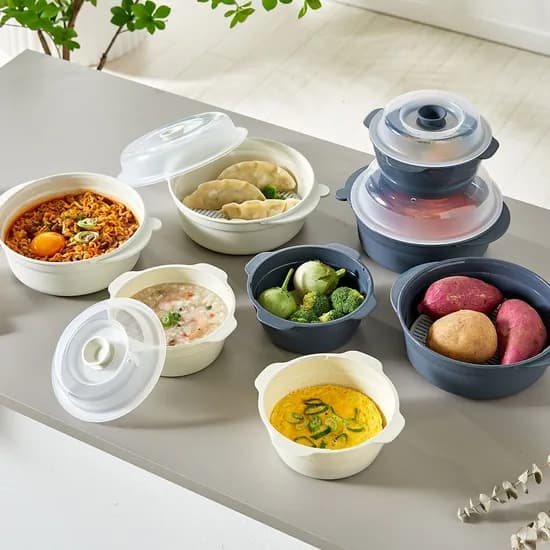 스팀쿡 전자레인지 간편 찜기 라면 냄비 1인용 계란 야채 멀티 찜기