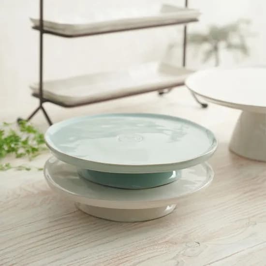 케이크스탠드 26cm - 화이트, 아쿠아