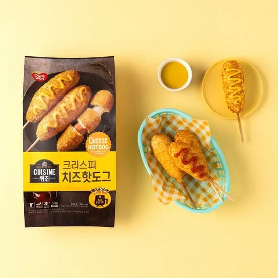 퀴진 크리스피핫도그 400g*3봉 2종 (오리지널/치즈)