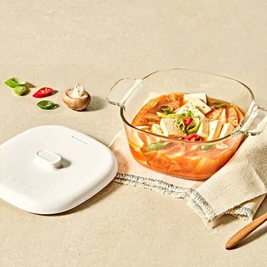 렌지쿡 실리콘캡 탕찌개용 유리용기 코지밀크