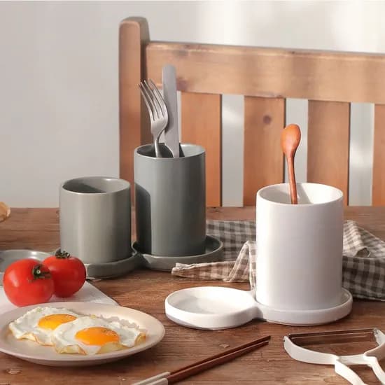 WG 물빠짐 수저통 2구 2color