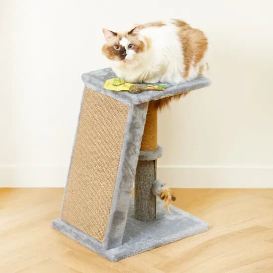 한층뚝딱 멀티 고양이 스크래쳐 캣타워 그레이