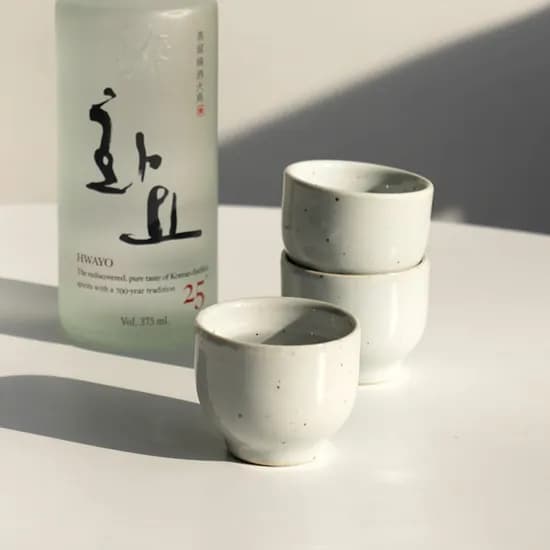 진 고백자 국산 도자기 소주잔 60ml