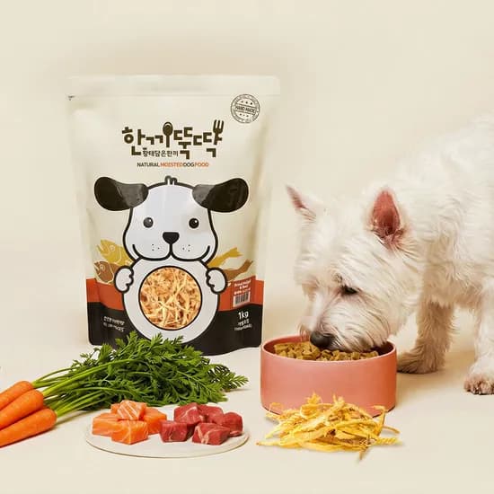 한끼뚝딱 소프트 국산 강아지 사료 1kg