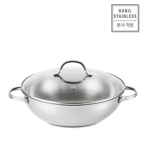 통3중 IH 인덕션 오딘 스텐냄비 궁중전골 웍 양수 32cm