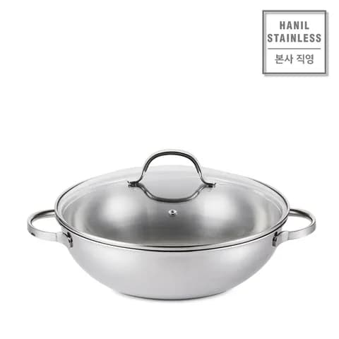 통3중 IH 인덕션 오딘 스텐냄비 궁중전골 웍 양수 30cm