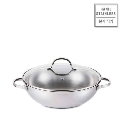 통3중 IH 인덕션 오딘 스텐냄비 궁중전골 웍 양수 28cm