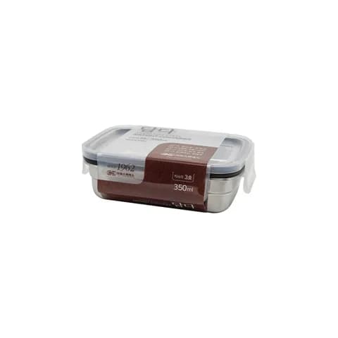 담다 직사각 스텐 밀폐용기 반찬통 3호 350ml