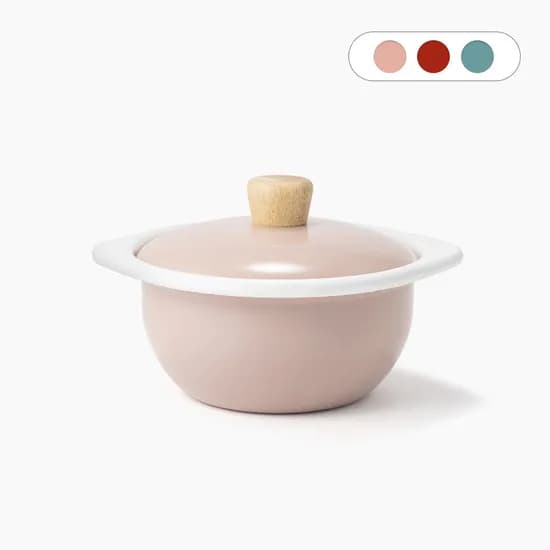 샤틴 인덕션 법랑 양수냄비 꼬꼬떼 15cm