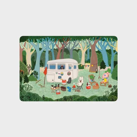 식탁매트 Camping in the Forest 굴리굴리