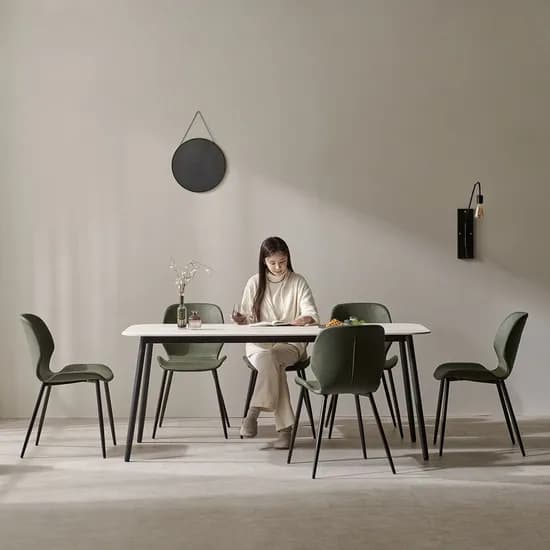 쿠폰가 296,100원 / 지노 12T 세라믹 6인용 식탁세트 1800(의자6)