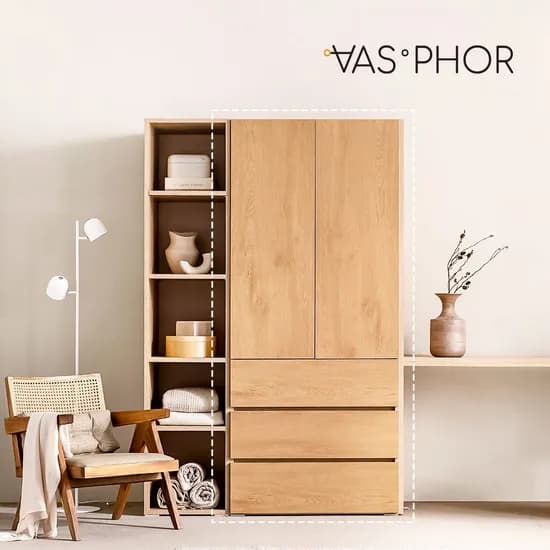 스탠다드 터치 빅수납 800 3단서랍 옷장 1단 행거형