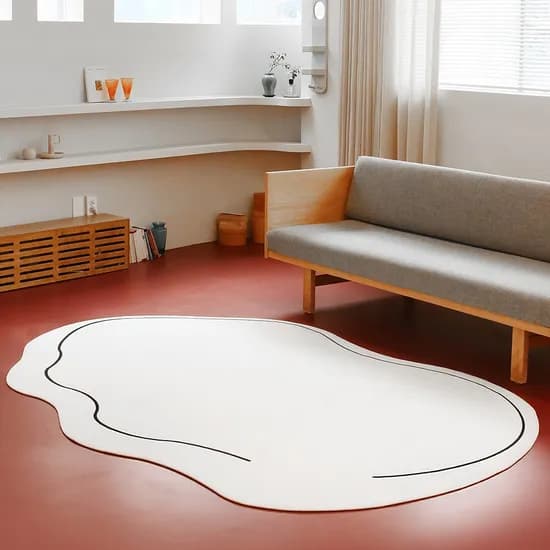웨이비 라인 쉐입 비정형 사계절 거실 러그 카페트 4size