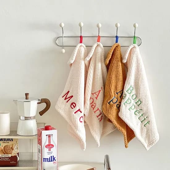 헬로 파리스 핸드타올 흡수빠른 고리 주방 수건 세안 타월 4types