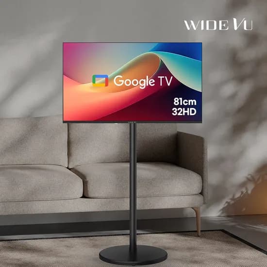 와이드무빙뷰 블랙에디션 구글스마트 81cm 32인치 HD TV 삼탠바이미 거치가능