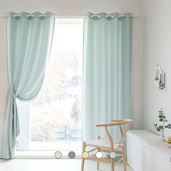 모노 린넨스타일 파스텔 암막커튼 2size 5color