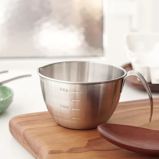 국산 304 스텐 라면 계량컵 믹싱볼 500ml 총 2개