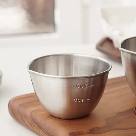국산 304 스텐 계량컵 믹싱볼 250ml 미니 총 2개