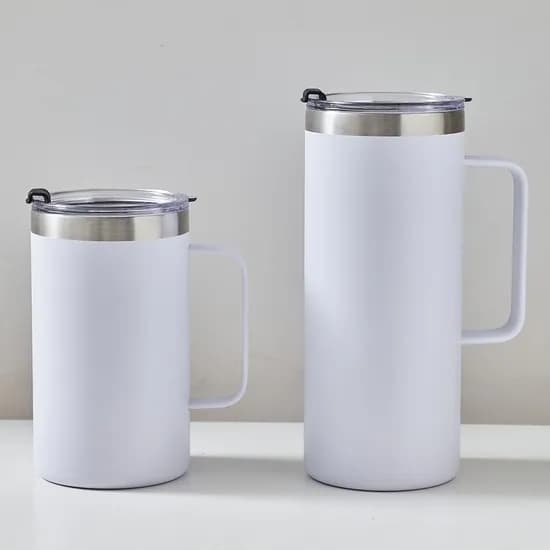에코티 스테인리스 이중진공 대용량 점보 머그컵 1000ml 화이트
