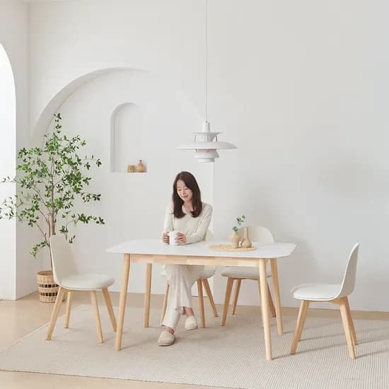 쿠폰가 203,150원 / 젠티아 12T 15T 세라믹 원목 4인용 식탁세트