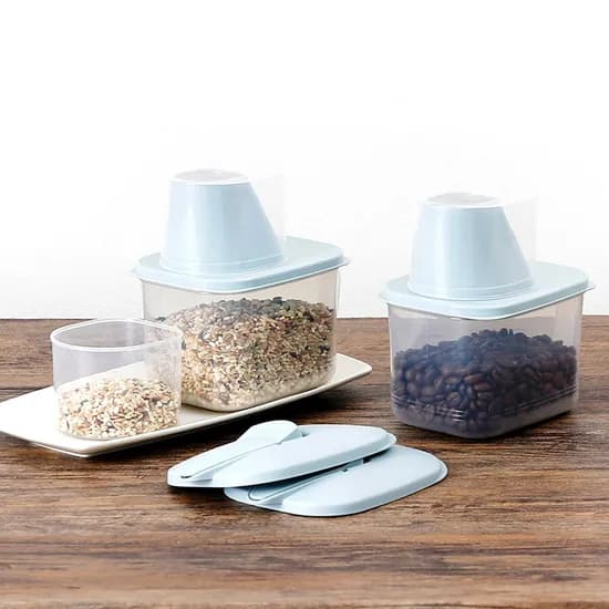 쌀통 잡곡통 미니 다용도 캐니스터 보관용기 800ml 3P 세트