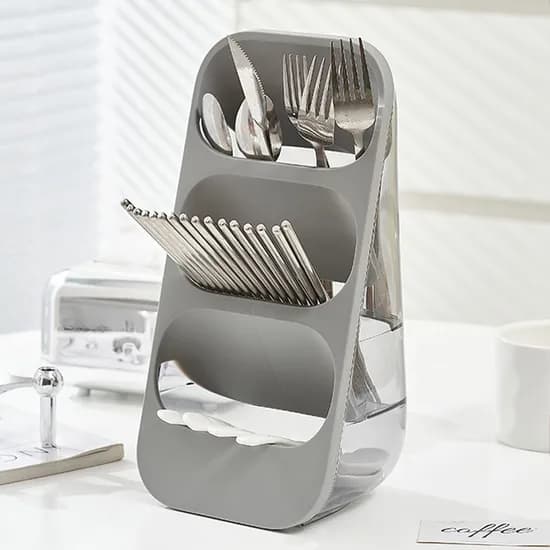 투톤 3단 물빠짐 수저통 커트러리 정리함 꽂이 2color 8,900원
