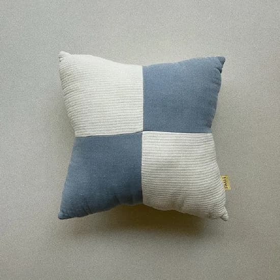 미니 쿠션 패치워크 블루 - Mini Cushion Patchwork Blue