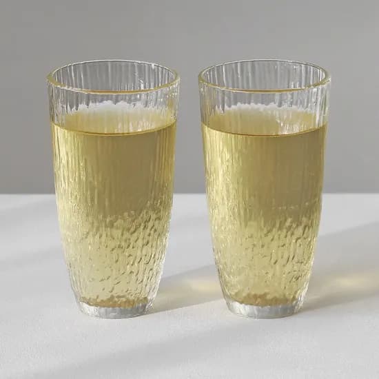 워터폴 하이볼 맥주잔 글라스 홈카페 유리컵 350ml 2P세트(선물포장 가능)