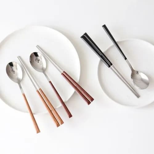 샤르망 수저 4인세트(숟가락4+젓가락4) 3colors