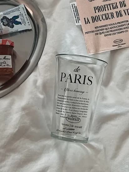 Paris Story glass CUP 380ml 2 color 파리 이야기 유리컵