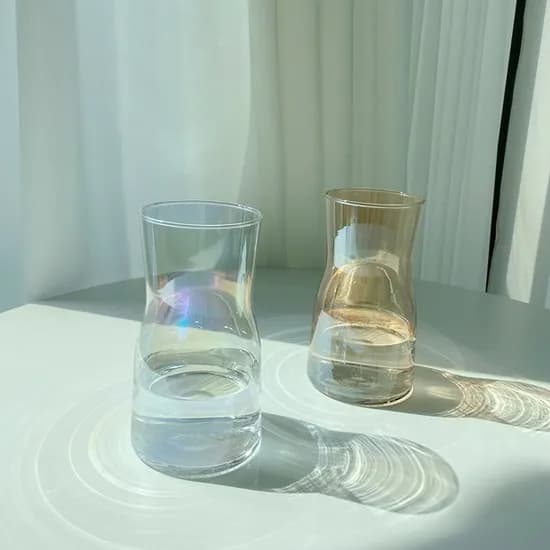 홀로그램 유리 화병 인테리어 오로라 꽃병