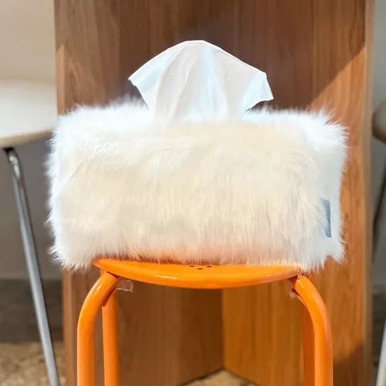 Fur-ppet Tissue Case White 티슈케이스 티슈 커버 휴지커버