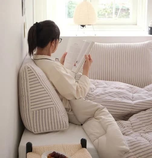 단독컬러출시! 집순이 슬리브 삼각등쿠션(솜포함) 14color